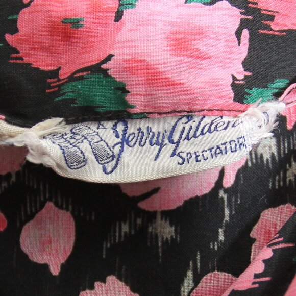 Jerry Gilden Spectator Vintage Floral Midi Dress Drop Waist Sleeveless Pink 1960 - Picture 13 of 15